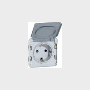 Plexo Stikkontakt Tysk 2P+J Ip55 16A Gr