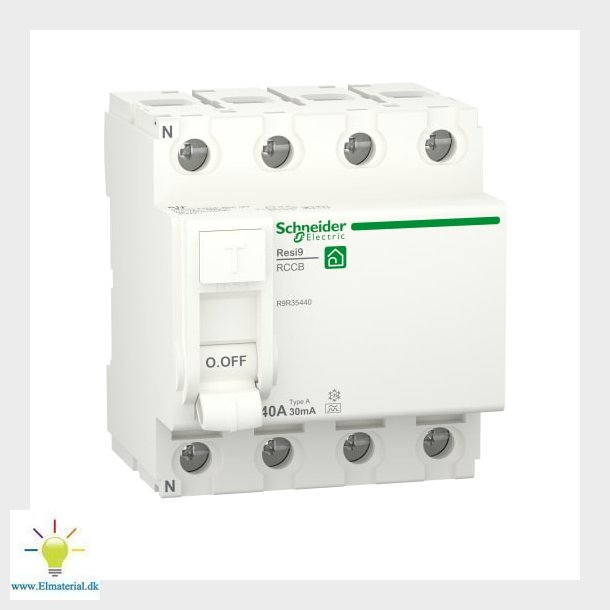 Resi9 XP RCD/HPFI fejlstrmsafbryder 4P 40A 30mA klasse A 72mm