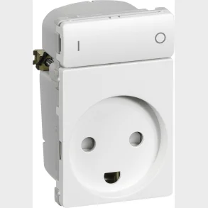 FUGA� Stikkontakt 13A, 1,5 modul, LK IHC Wireless 230V AC, hvid