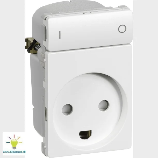 FUGA� Uttag 13A, 1,5 modul, LK IHC Tr�dl�s 230V AC, vit