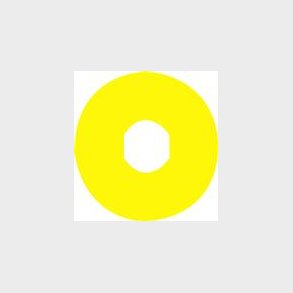 Gul Skilt Dia60 Noodstop Med Lo