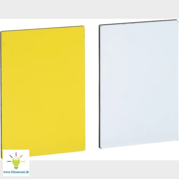 Skilt hvid/gul uden tekst ZBY5102