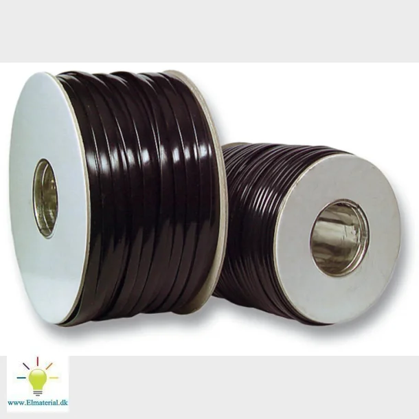 Telekabel 1X6Xawg26 Flad Sort 100M Ring