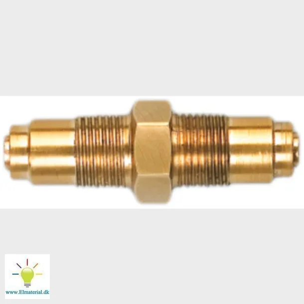 Loddefri Adapter Lige 1/4" - 1/4"