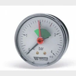 Mano. 50, 1/4", 0-4 Bar, M/Rd Stillev.