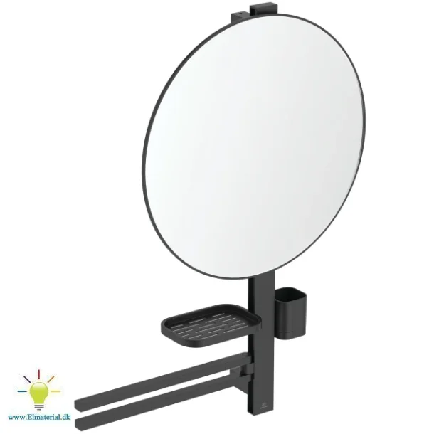 Alu+ Spejl &amp; Hylde System Silk Black