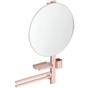 Alu+ Mirror & Shelf System Rose