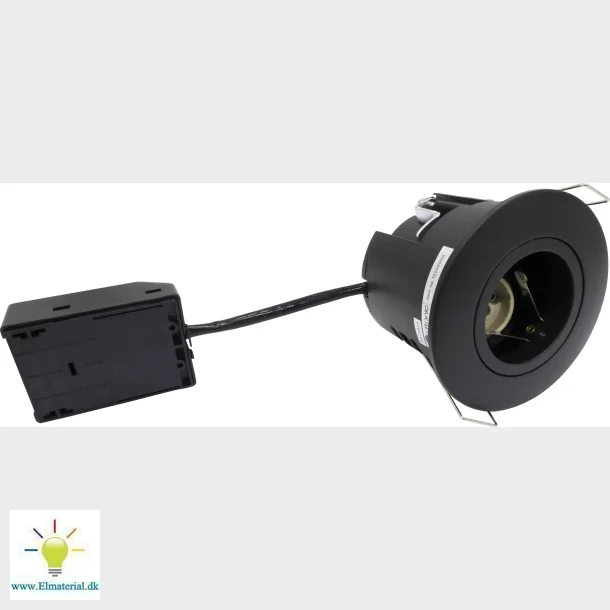 Uni Install G2, GU10, rund, mat sort, inden- og udend�rs brug