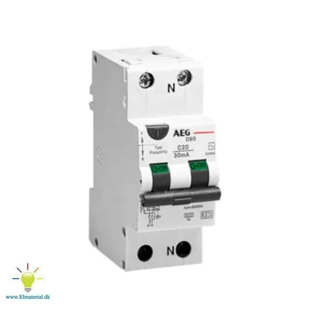 Kombiafbryder  C13/30Ma/1P+N 6Ka