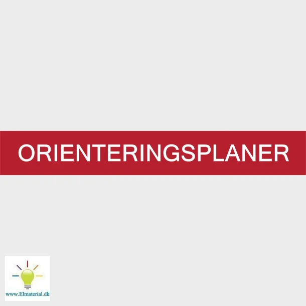 Skilt "ORIENTERINGSPLANER"200X38