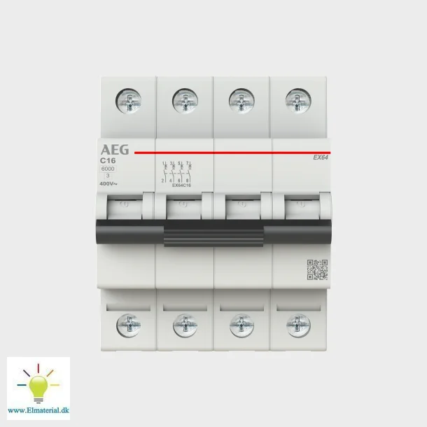 Automatsikring C 13A 3P+N 6Ka