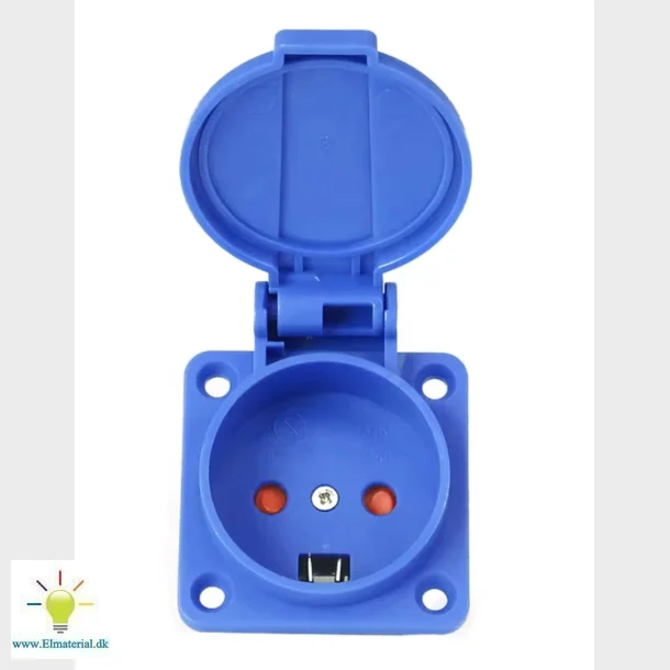Sockeling�ng dansk 2P + J 16A Ip54 Hv.