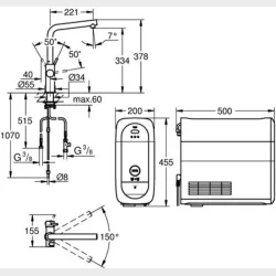 Blue Home Duo Armatur Krom L-Tud