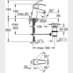 Eurosmart Hndvaskarmatur Med Bundventil
