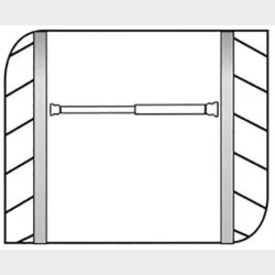 Teleskopstang Hvid Alu 110-185 Cm 19Mm