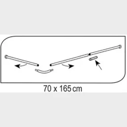 Universal Brusestang Hvid Alu 20Mm