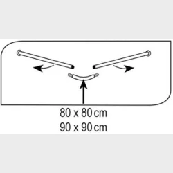 Universal Brusestang Hvid Alu 20Mm