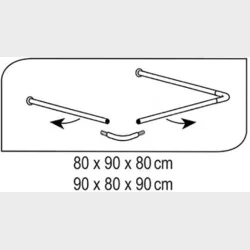 Universal Brusestang Hvid Alu 20Mm