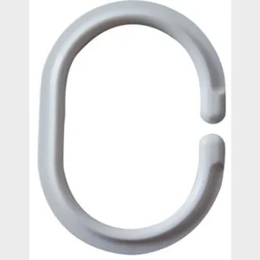 Gardinringar 12 st. Vit plast