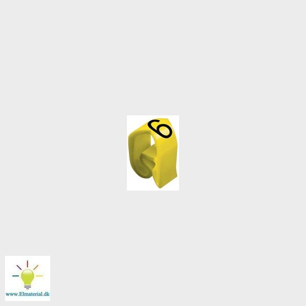 Ledningsm&frac34;rke 6 Gul Cli C 3-6