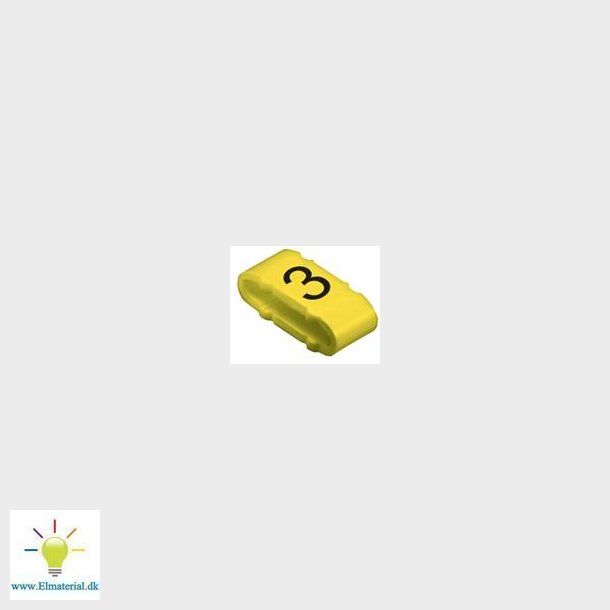 Kabelm&frac34;rke 3 Gul Cli M 2-4