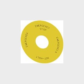 Nödstoppsstödplatta, gul