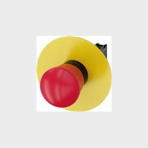 Nödstopp Paddhatttryck, Plast, Röd