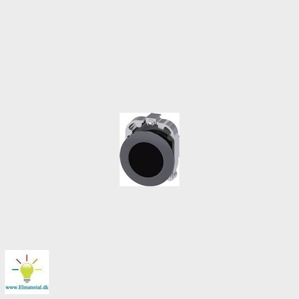 Trykknap, 30Mm, Rund, Metal, Sort