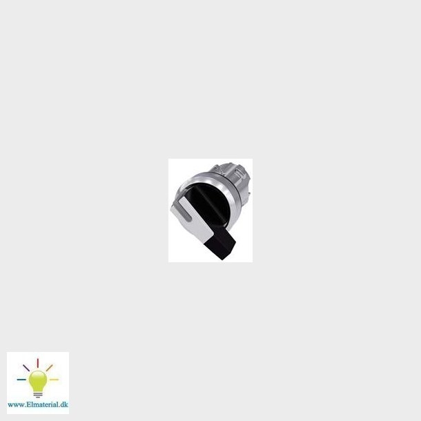 Omskifter, Lys, 22Mm, Sort/Hvid, 2 O-I