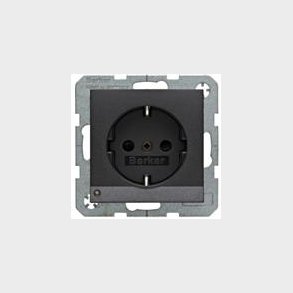 Stikkontakt M/Led Lys S./B. Antr