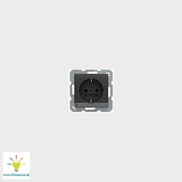 Stikkontakt M/Led Lys S./B. Antr