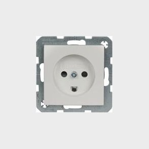 Stikkontakt Dansk M Jord S./B Hvid Blank