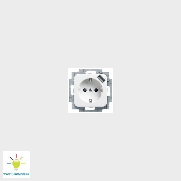 Usb-Stikkontakt (Semi) 16A/700Ma Hvid