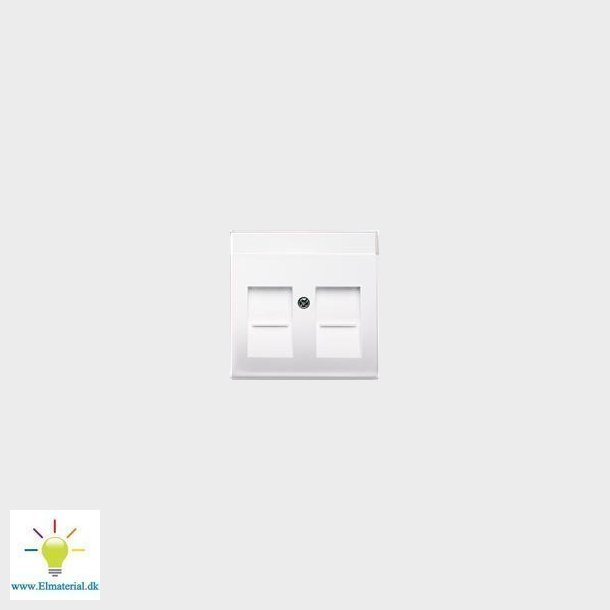 Dataudtag 2Xrj45 (Afdkn.) 1M Hvid