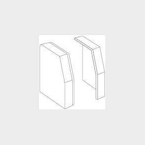 Endestykke F/Rk110 Perlehvid