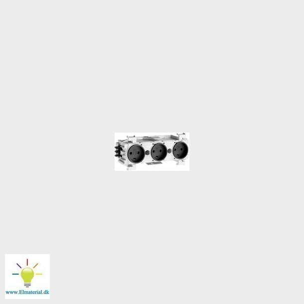 Stikkontakt Ecoline 3Xdk Frontm.