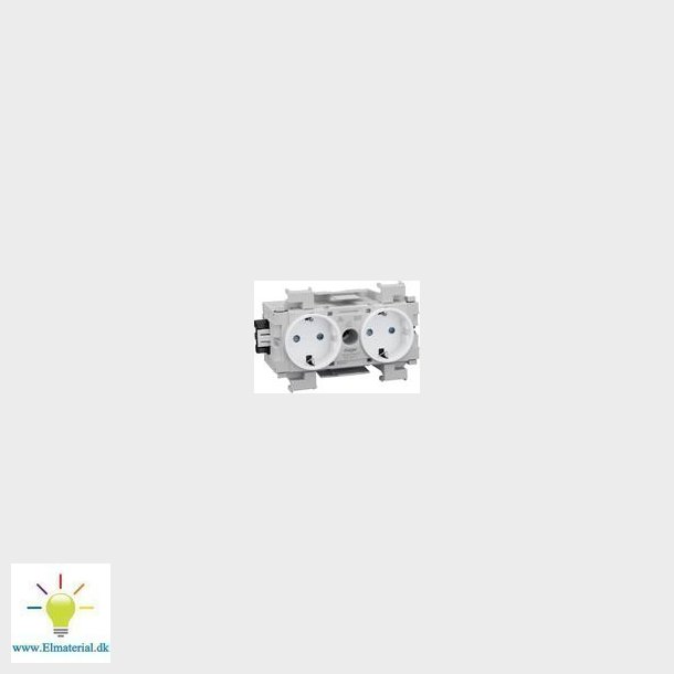 Stikkontakt Ecoline 2Xschuko Frontm.