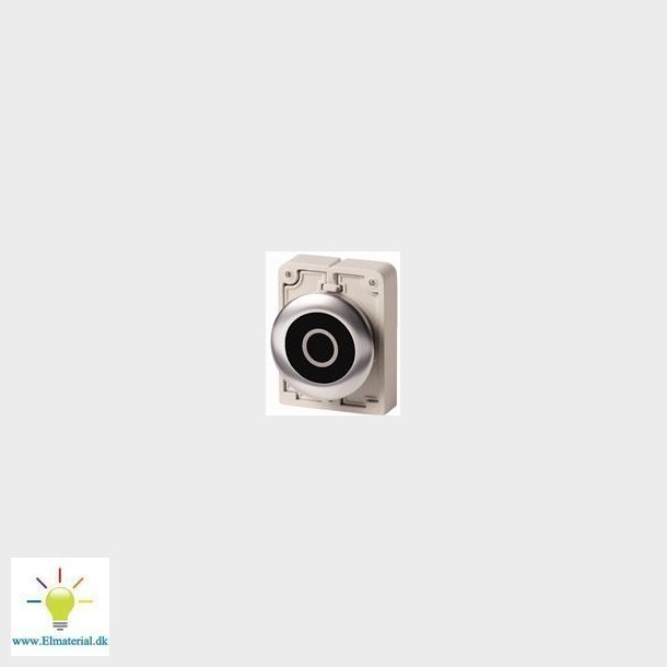 Trykknap,  30 Mm, Metal, Sort, Ip67