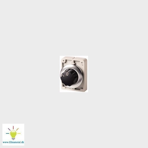 Drejeomskifter, 2 Still, Sort, 30 Mm