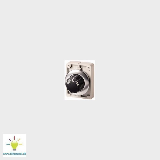 Drejeomskifter, 3 Still, Sort, 30 Mm