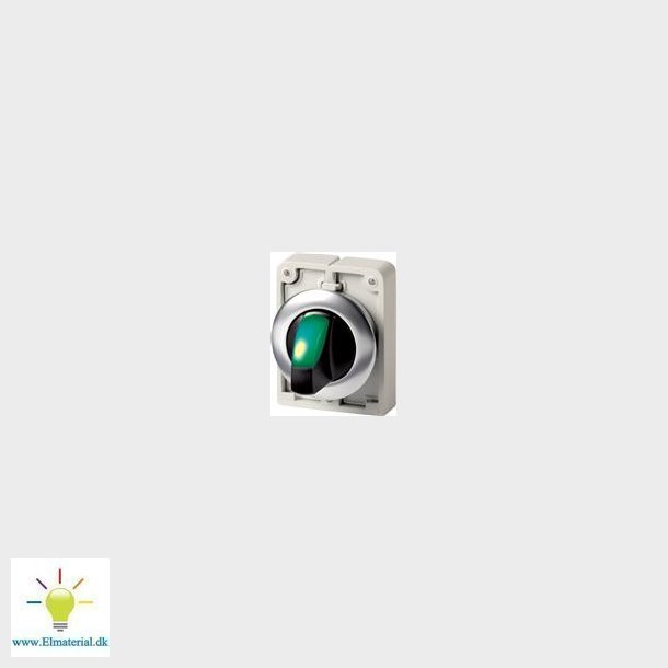 Drejeomskifter, 3 Still, Grn, 30 Mm