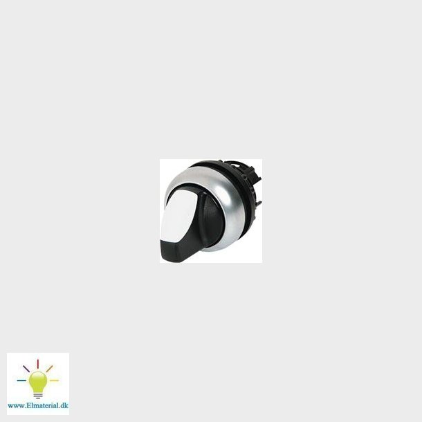 Drejeomskifter, 2 Still, Sort, 22 Mm