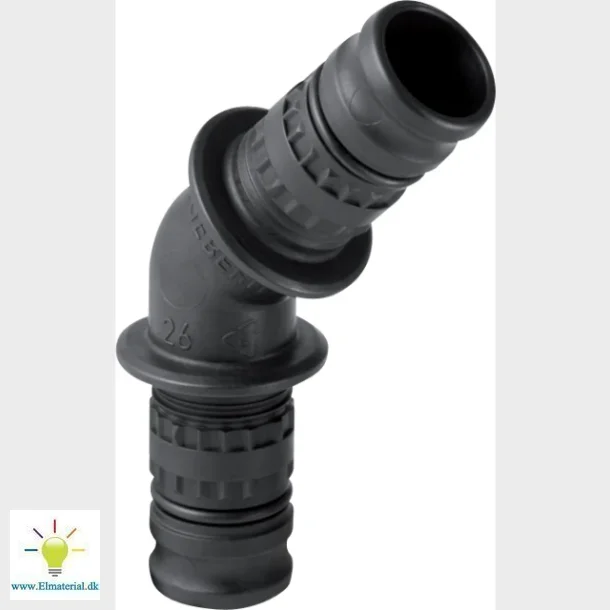 Mepla Vinkel 45Gr.  26 Pvdf