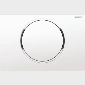 Sigma10 Hvid/Blank Forkromet Betj.Plade