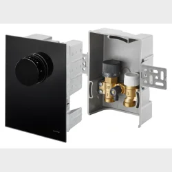 Oventrop Unibox T-Rtl, Svart, Glas