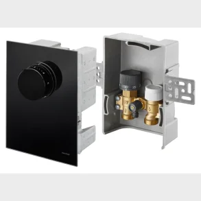 Oventrop Unibox T-Rtl, Sort, Glas