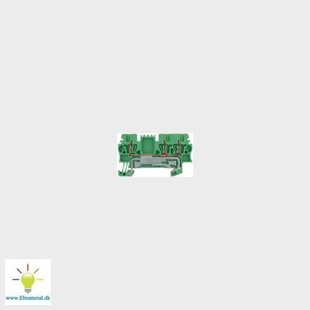 Jordklemme 1,5Mm2, Gr&#140;, Fjederterm.