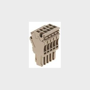 Stikklemme Beige Fjeder Blok 5-Poler