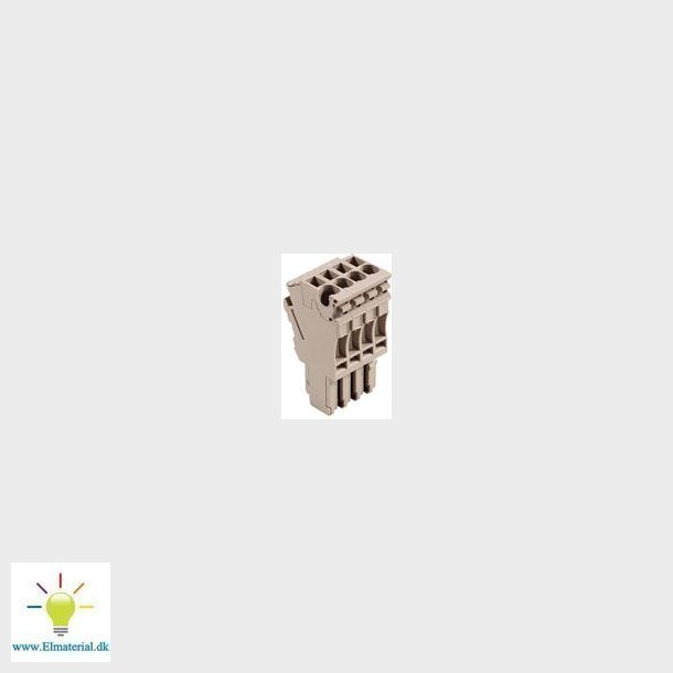 Stikklemm.Beige 1Fjeder Blok 4P