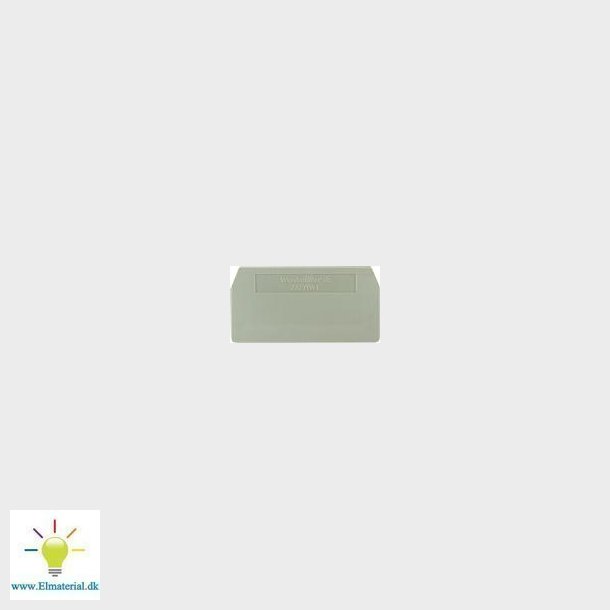 Endeplade Beige Wemid Til Ptr 2,5/4 Klem